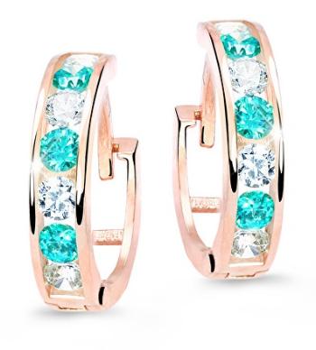 Cutie Jewellery Slušivé detské náušnice z ružového zlata C3345-80-X-4 svetlo zelená