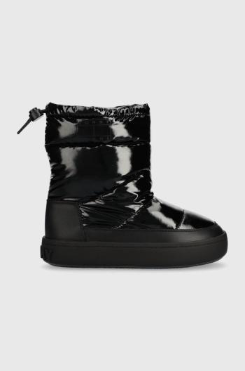 Snehule Tommy Jeans TJW WINTER BOOT čierna farba, EN0EN02252