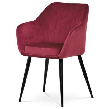 Jedálenská stolička Autronic 58x84 cm červená látka PIKA RED4