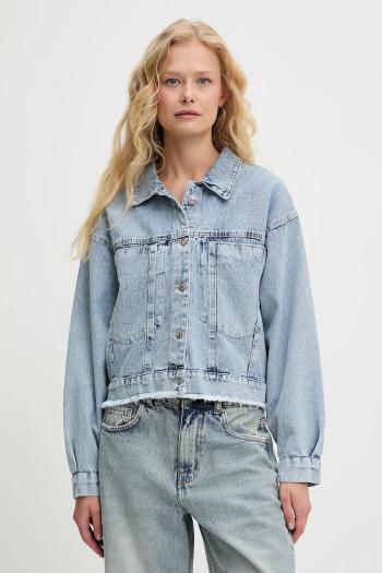 Rifľová bunda Answear.LAB prechodná, oversize