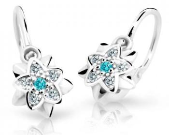 Cutie Jewellery Detské náušnice z bieleho zlata C2210-10-X-2 svetlo zelená