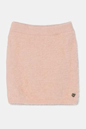 Dievčenská sukňa Guess ružová farba, mini, rovný strih, J4BD15 Z3BH0