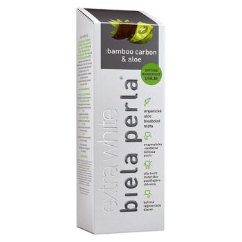 BIELA PERLA Čierna bieliaca zubná pasta bamboo carbon & aloe 75 ml