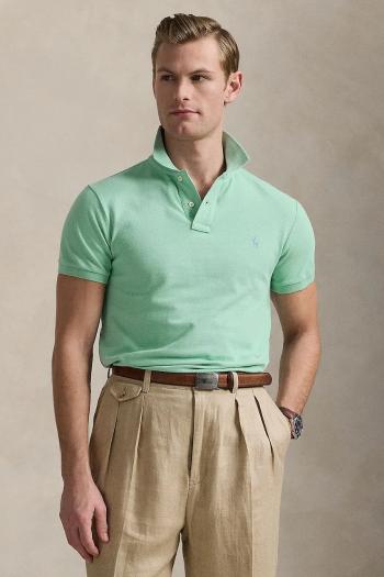 Bavlnené polo tričko Polo Ralph Lauren tyrkysová farba, jednofarebný, 710536856