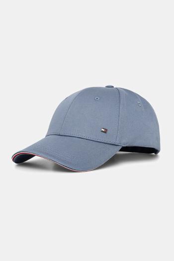Bavlnená šiltovka Tommy Hilfiger šedá farba, jednofarebná