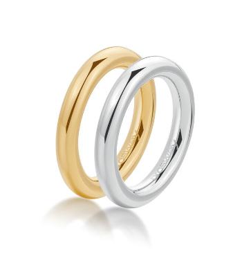 Brosway Bicolor sada oceľových prsteňov Aura BAU31 56 mm