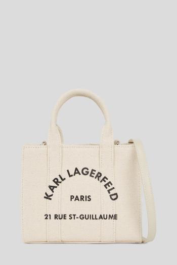 Bavlnená taška Karl Lagerfeld béžová farba, A3W50118