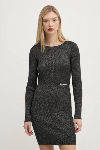 Šaty Karl Lagerfeld Jeans čierna farba, mini, priliehavá, A1W13011