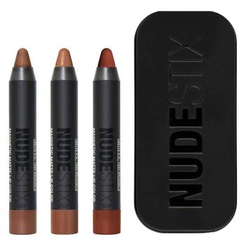 NUDESTIX Darčeková sada dekoratívnej kozmetiky 90`s Nude Lips Mini 3 kusy