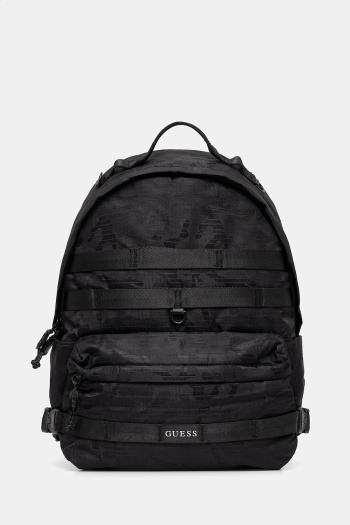 Ruksak Guess ASTI pánsky, čierna farba, veľký, vzorovaný, HMASNC P5375