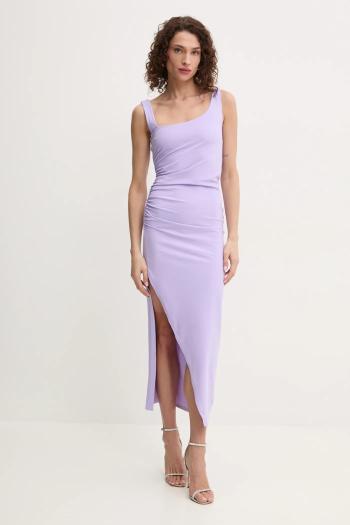 Šaty Patrizia Pepe fialová farba, midi, priliehavé, 2A2909 J129