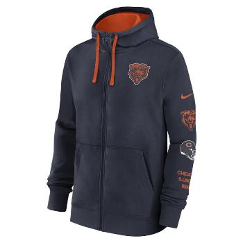 Nike Men's NFL Feece Hoodie Chicago Bears Marine/University Orange - XL