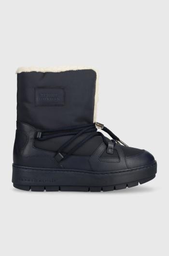 Snehule Tommy Hilfiger TOMMY ESSENTIAL SNOWBOOT tmavomodrá farba, FW0FW07504