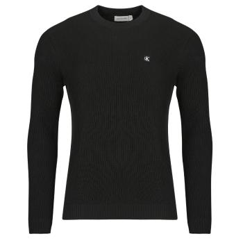 Calvin Klein Jeans  CK EMBRO BADGE SWEATER  Svetre Čierna