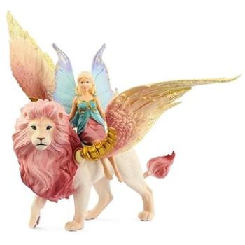 Schleich Elfia víla na okrídlenom levovi 70714 (4059433570617)