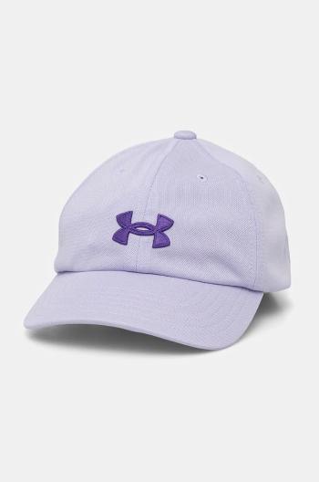 Detská baseballová čiapka Under Armour fialová farba, s nášivkou