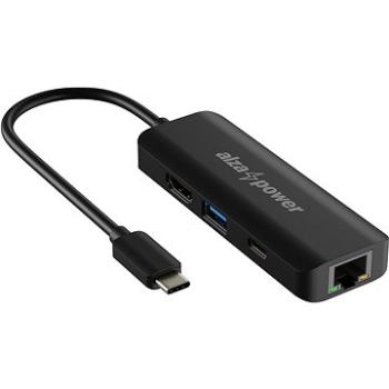 AlzaPower USB-C Dock Station 4 v 1 čierna (APW-HCC4B)