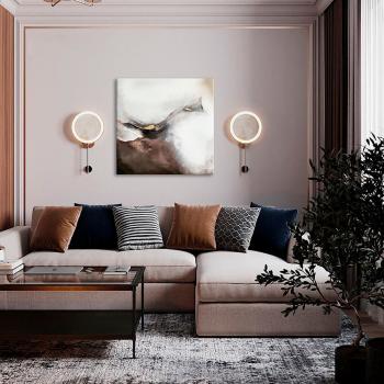 Obrazy na plátne - PREMIUM ART – Abstrakt Zahmlený štít Zľava 60 % 90x90 cm