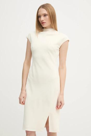 Šaty Calvin Klein béžová farba, mini, priliehavé, K20K208091