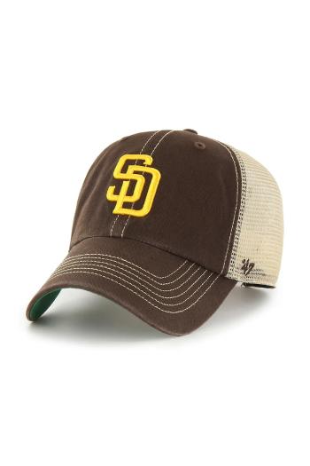 Šiltovka 47 brand MLB San Diego Padres hnedá farba, vzorovaná, B-TRWLR21GWP-BWC