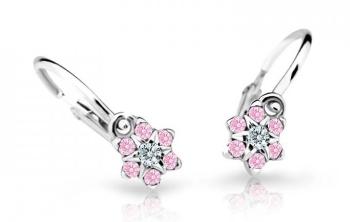 Cutie Jewellery Pôvabné detské náušnice z bieleho zlata C2152-10-X-2 ružová