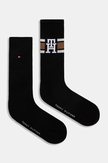 Ponožky Tommy Hilfiger 2-pak čierna farba, 701236320