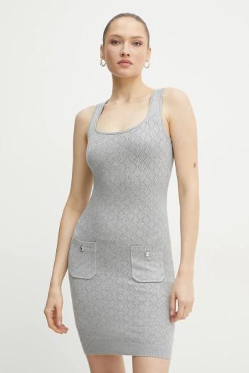 Šaty Guess HOLLAND šedá farba, mini, priliehavé, W5RK17 Z2YJ2