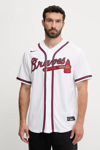 Tričko Nike Atlanta Braves biela farba, voľný strih, T770-AWWH-AW-XVH