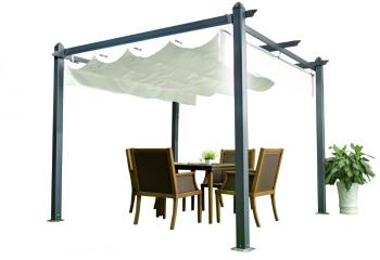 Hliníková pergola so zaťahovacou strechou 3,92 x 2,92 m Dekorhome