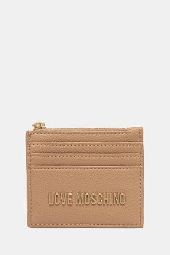 Peňaženka Love Moschino dámska, béžová farba, JC5704PP1NLD0104