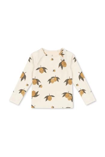 Detské tričko s dlhým rukávom na kúpanie Konges Sløjd ASTER SWIM BLOUSE GRS béžová farba, KS102479