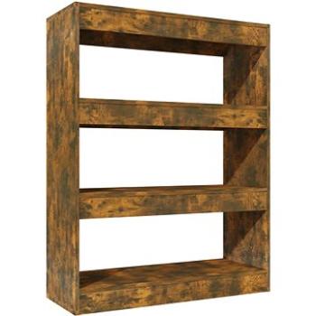 Shumee deliaca stena dymový dub 80 × 30 × 103 cm kompozitné drevo, 813617