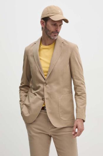 Sako s prímesou ľanu Tommy Hilfiger béžová farba, MW0MW35212