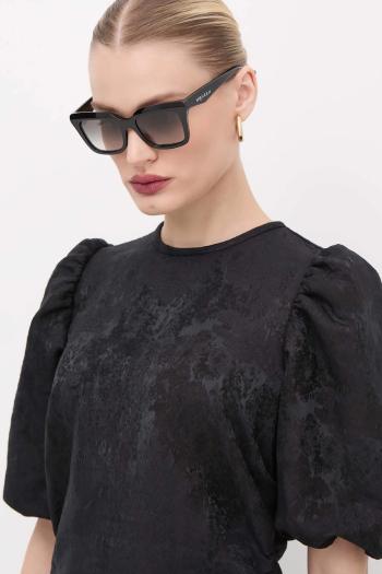 Slnečné okuliare Alexander McQueen dámske, čierna farba, AM0473S