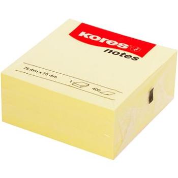 KORES CUBO 75 × 75, 400 lístkov, žltý (46074)