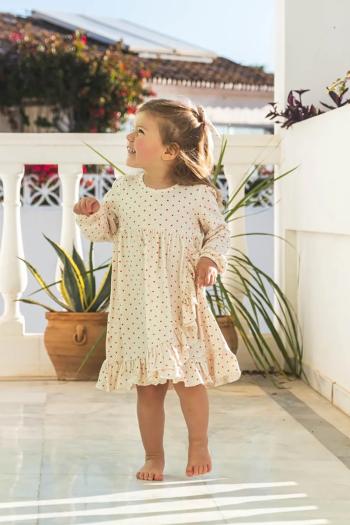 Dievčenské šaty That's mine Emilia béžová farba, mini, áčkový strih, 129428