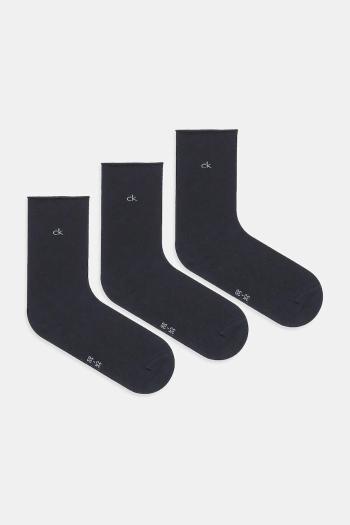 Ponožky Calvin Klein 3-pak čierna farba, 701234368