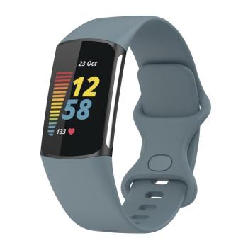 SILICONE Vymeniteľný remienok pre Fitbit Charge 6 / Charge 5 šedomodrý