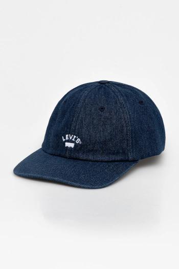 Bavlnená šiltovka Levi's tmavomodrá farba, s nášivkou, 000AG-0003