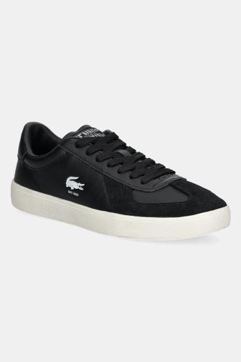 Kožené tenisky Lacoste BASESHOT PRO pánske, čierna farba, 49SMA0063