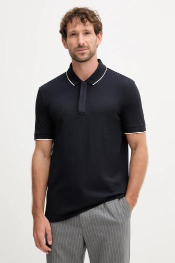 Bavlnené polo tričko Armani Exchange tmavomodrá farba, jednofarebné, XM001285 AF10366