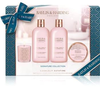 BAYLIS & HARDING Sada so sviečkou a starostlivosťou o telo 4 ks - Jojoba, vanilka & mandľový olej (017854110144)