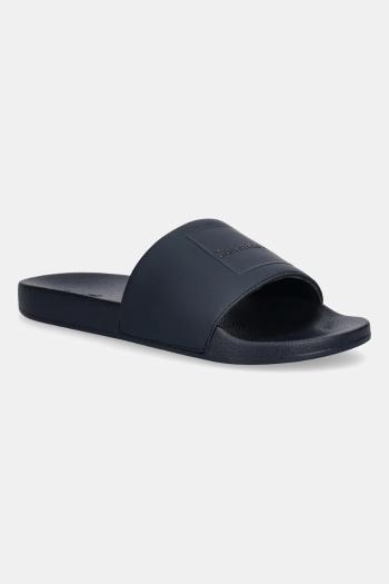 Šľapky Calvin Klein POOL SLIDE W/ CK SQUARE tmavomodrá farba, HM0HM01754