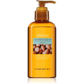 NATURE REPUBLIC Argan Essential Deep Care Shampoo hloubkově regenerační šampon pro poškozené vlasy 300 ml