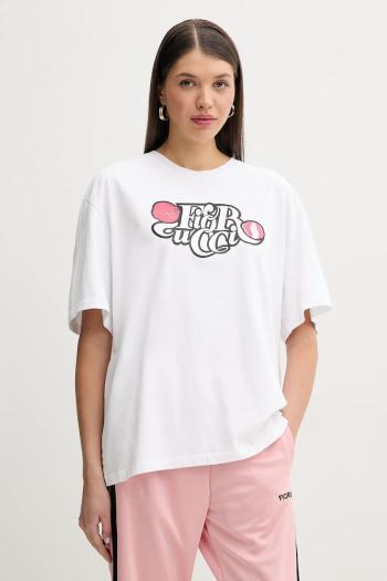 Bavlnené tričko Fiorucci Curly Lollipop Logo Boxy Fit T-Shirt dámske, biela farba, U02SPTSH103CJ01WH10