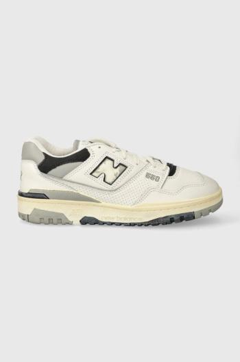 Kožené tenisky New Balance 550 biela farba, BB550VGB