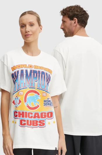 Bavlnené tričko 47 brand MLB Chicago Cubs béžová farba, s potlačou, BU005TMYIHQ632915SS