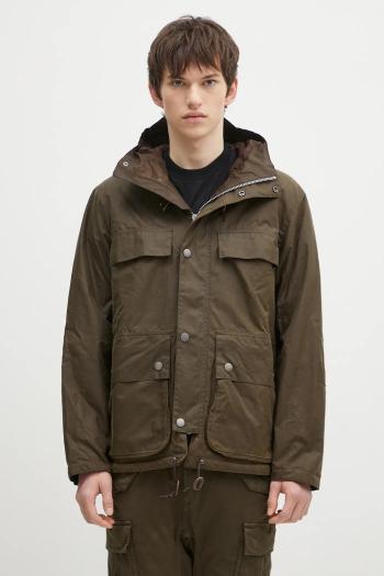 Bunda Barbour Re-Engineered Durham Wax Jacket pánska, hnedá farba, prechodná, oversize, MWX2332