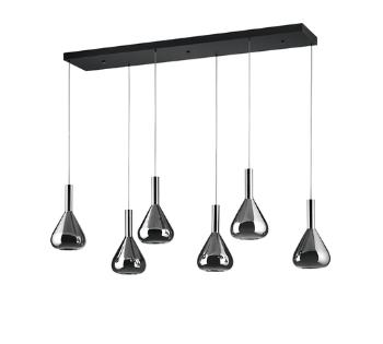 LED závesné osvetlenie Cinque Cipera čierna 345010632