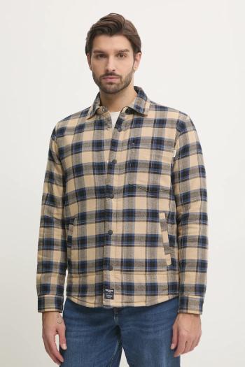 Bunda Pepe Jeans STEEVE pánska, béžová farba, prechodná, PM308810